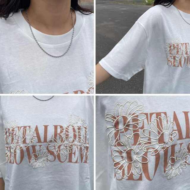 プリント刺繍ロゴTシャツ