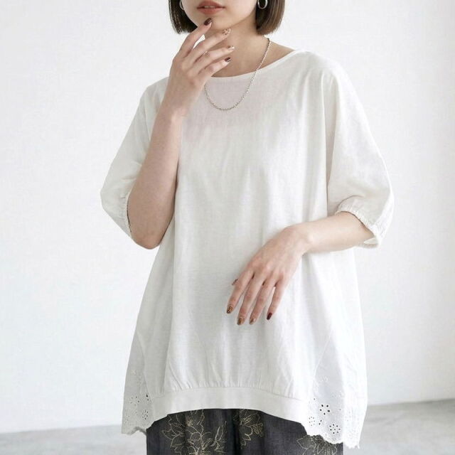 バックスカラップレース切替プルオーバー