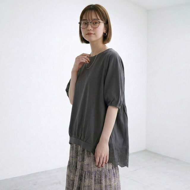 バックスカラップレース切替プルオーバー