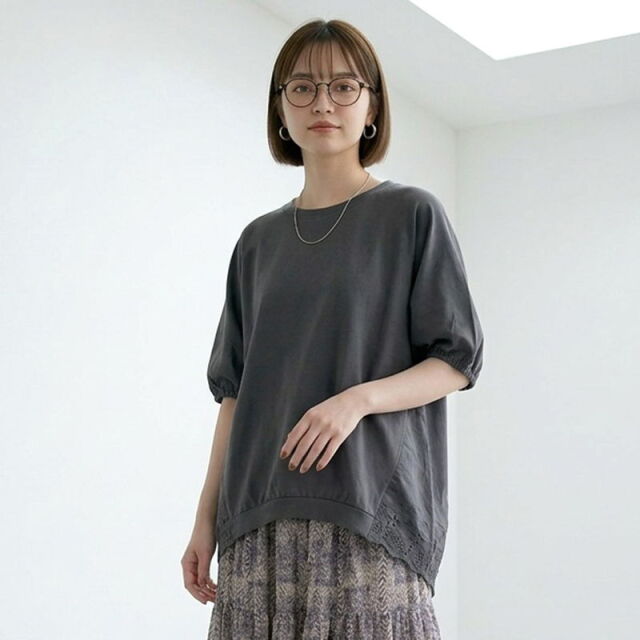 バックスカラップレース切替プルオーバー