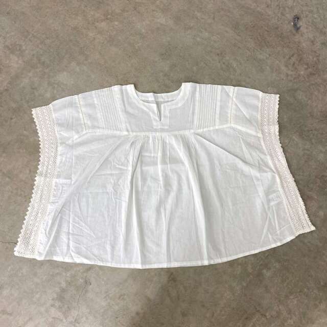 袖レーススキッパーブラウス