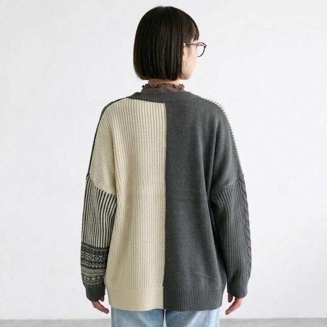 リメイク風パッチカーディガン
