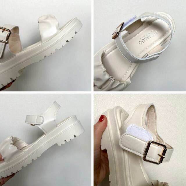 ★WEB限定★ギャザーストラップサンダル