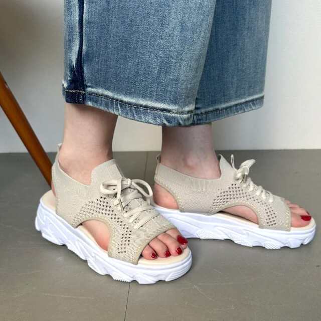 CRB ☆WEB限定☆レースアップメッシュスポーツサンダル|TiMTiM