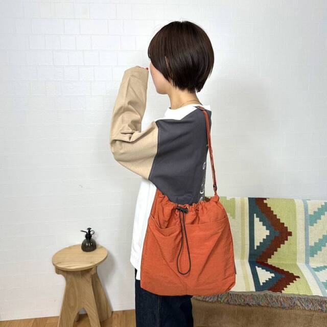 撥水2ポケットドロストミニショルダーバッグ