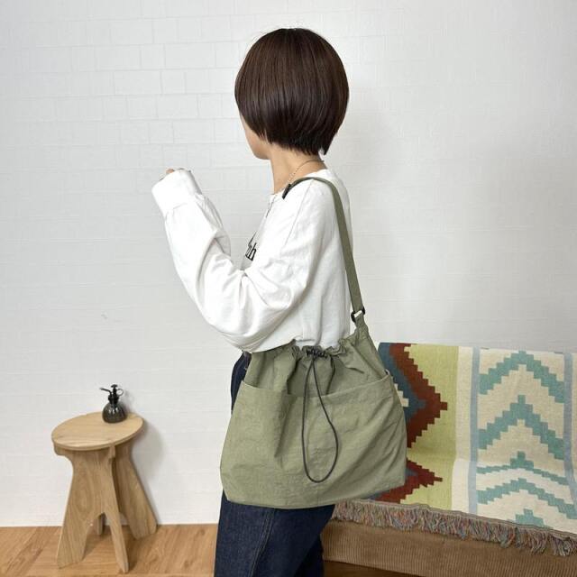 撥水2ポケットドロストミニショルダーバッグ