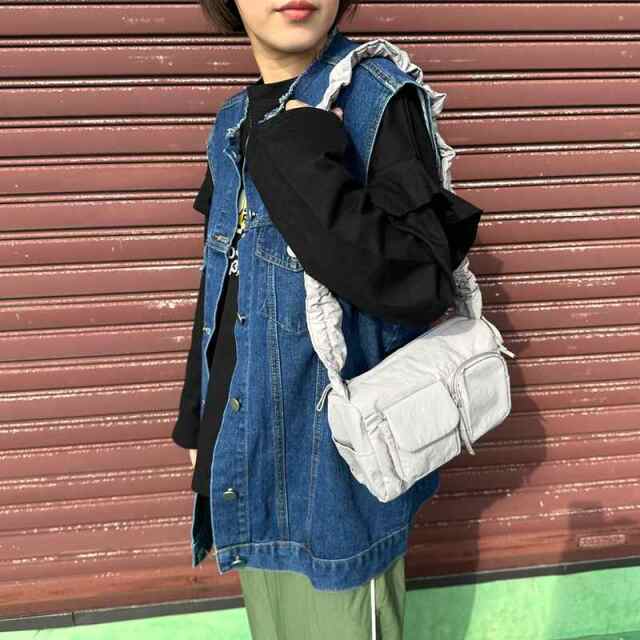 撥水ドロストショルダーバッグ