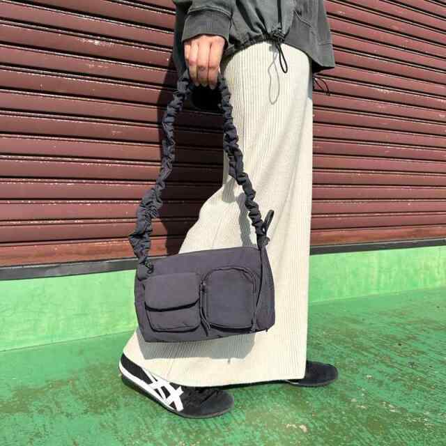 撥水ドロストショルダーバッグ