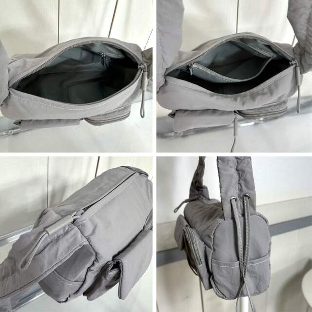 撥水ドロストショルダーバッグ