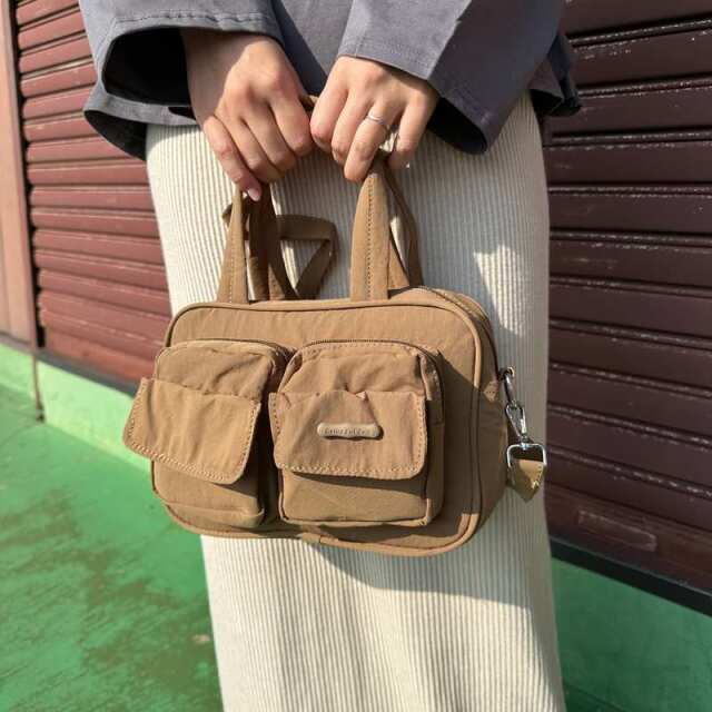 撥水2ポケット2WAYミニトートバッグ