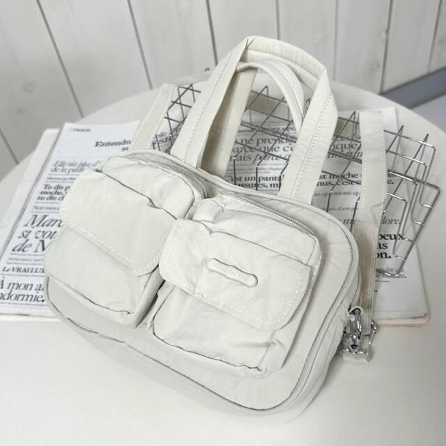 撥水2ポケット2WAYミニトートバッグ