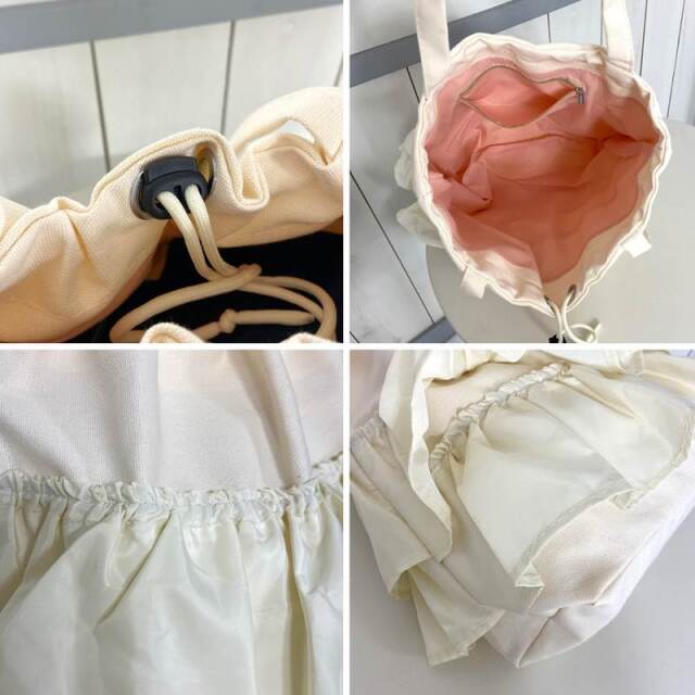 フリルトートバッグ