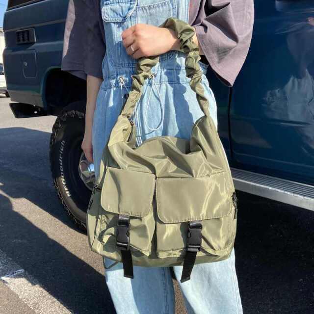 撥水ドロストテープベルトショルダーバッグ