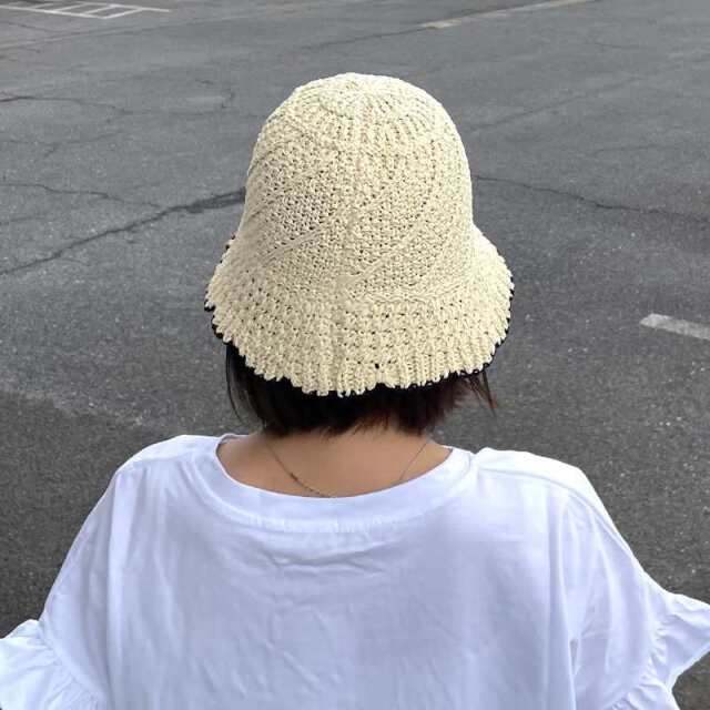 雑材スカラップバケットハット
