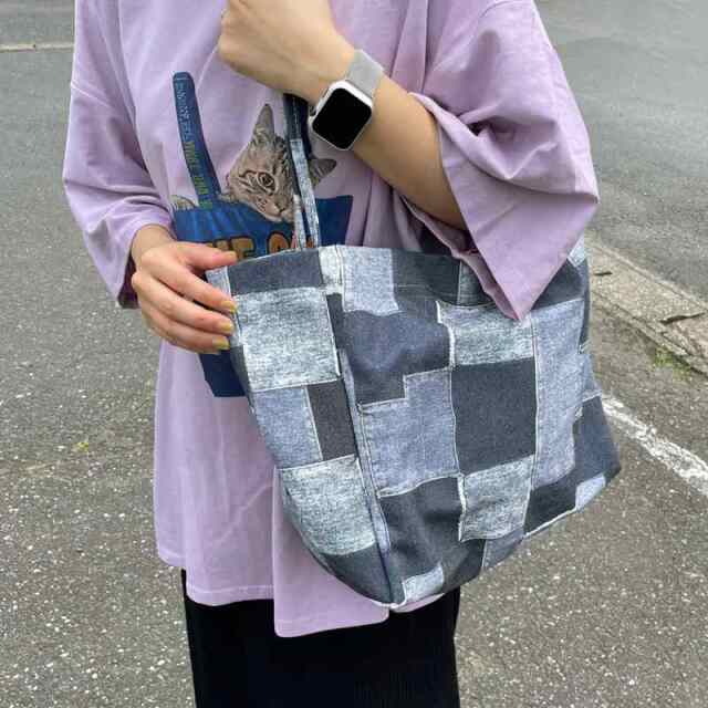 リメイク風キャンバストートバッグ