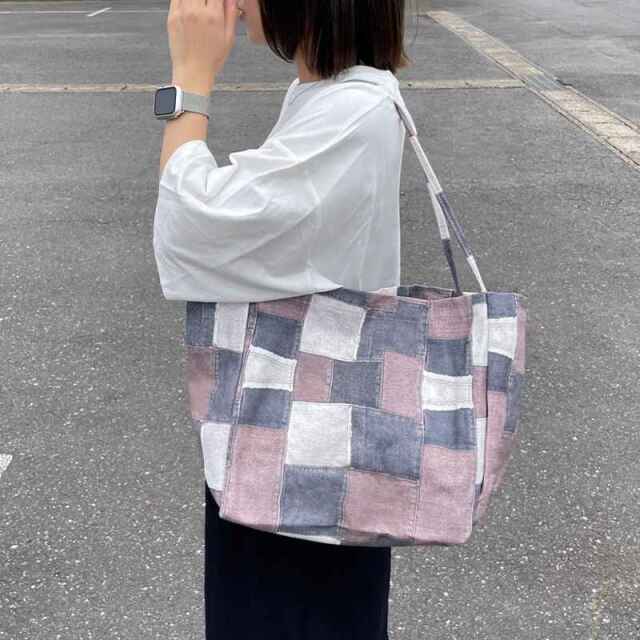 リメイク風キャンバストートバッグ