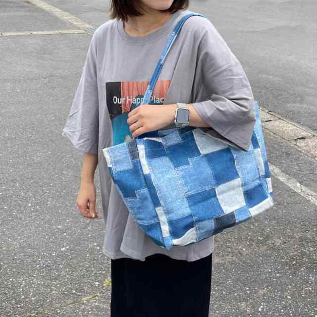 リメイク風キャンバストートバッグ