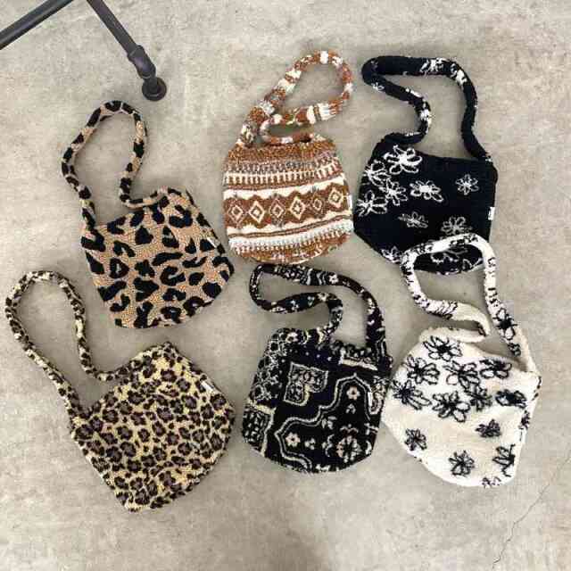 柄アソートボアショルダーバッグ