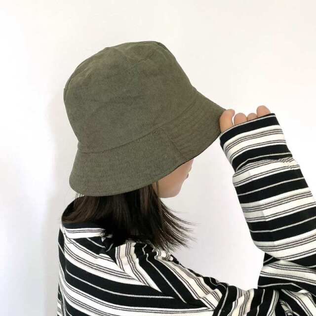 コーデュロイリバーシブルバケットハット