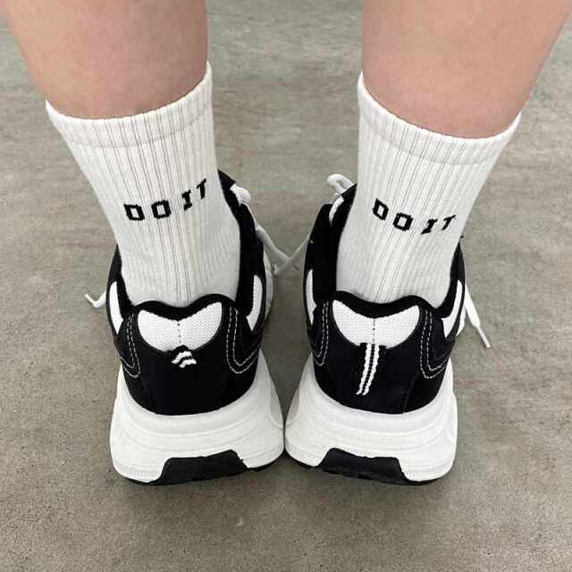 配色ダッドスニーカー