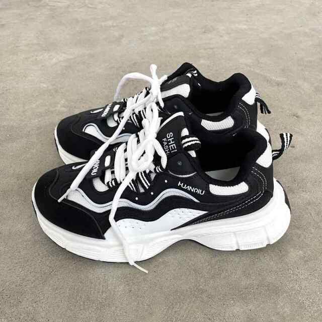 配色ダッドスニーカー