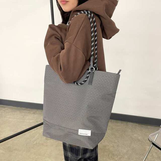 撥水チェック2WAYトートバッグ