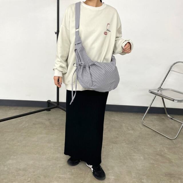 撥水ドロストチェックショルダーバッグ