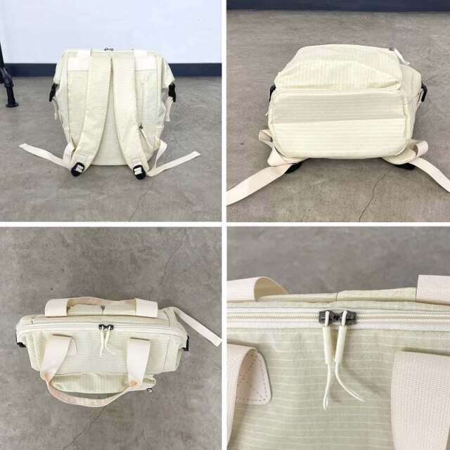 撥水チェックリュックサック