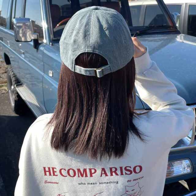 ハードウォッシュ刺繍キャップ