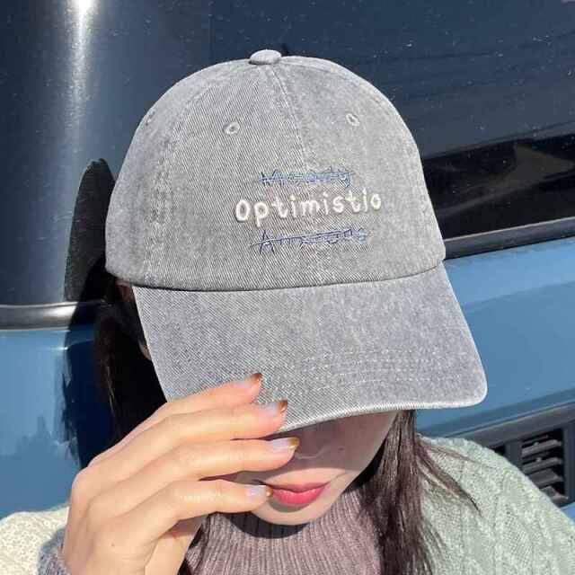 ハードウォッシュ刺繍キャップ