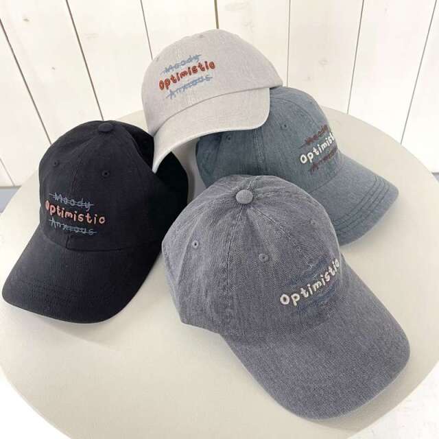 ハードウォッシュ刺繍キャップ