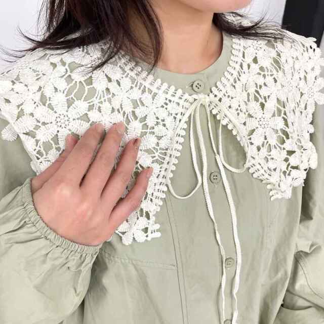 花モチーフ付け襟