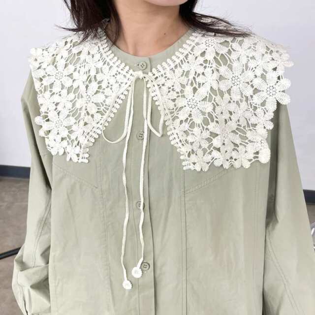 花モチーフ付け襟