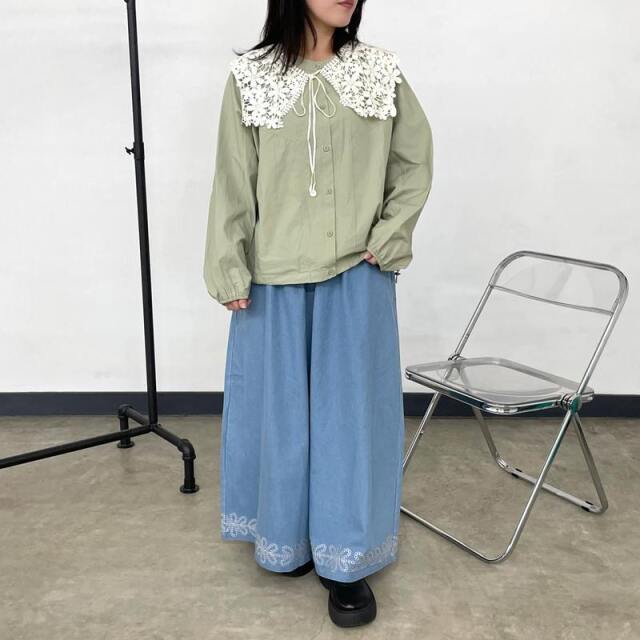 花モチーフ付け襟