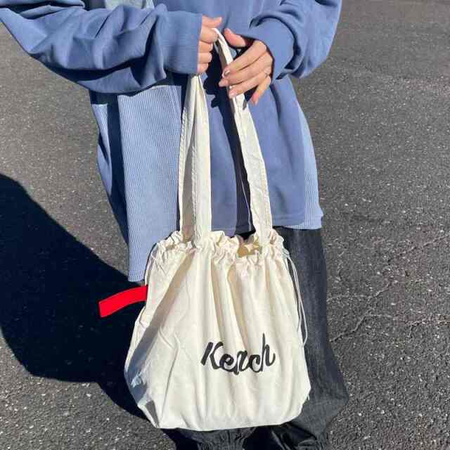 撥水配色ロゴトートバッグ