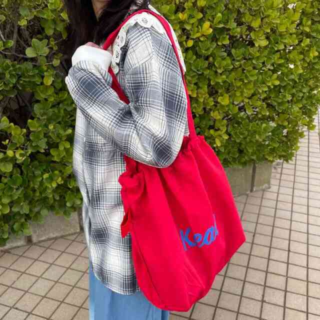 撥水配色ロゴトートバッグ