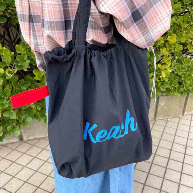 撥水配色ロゴトートバッグ