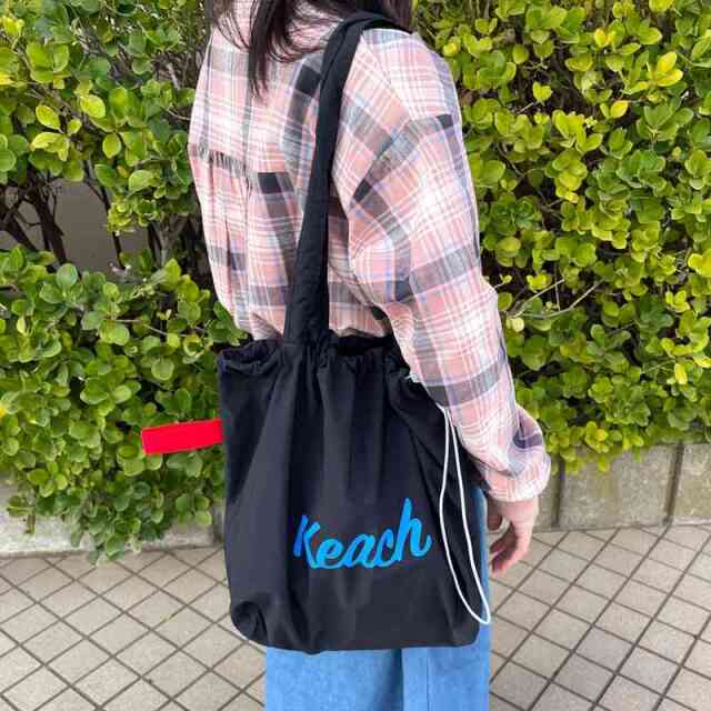 撥水配色ロゴトートバッグ