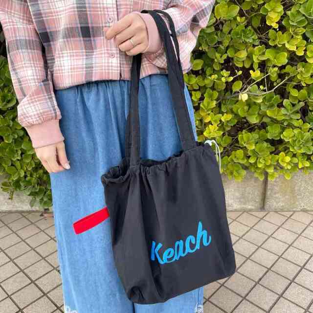 撥水配色ロゴトートバッグ