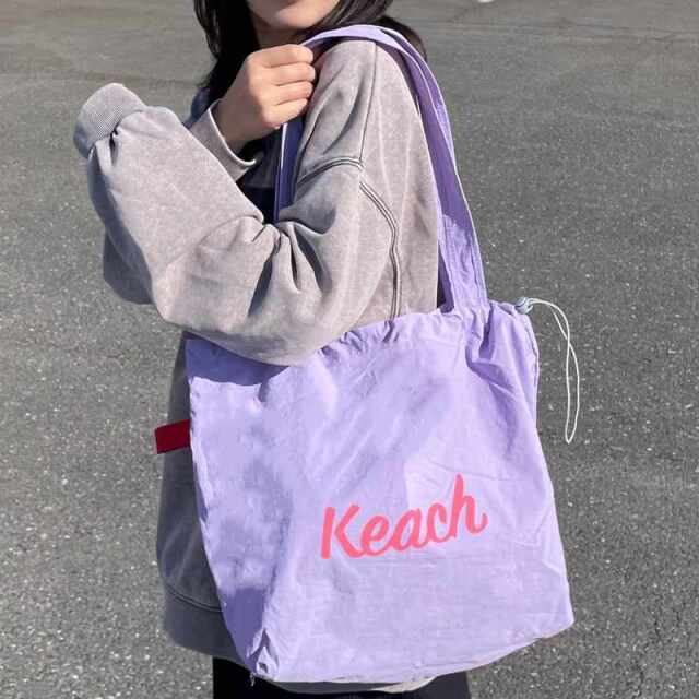 撥水配色ロゴトートバッグ