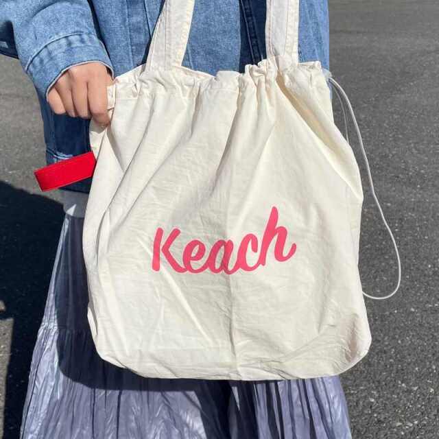 撥水配色ロゴトートバッグ