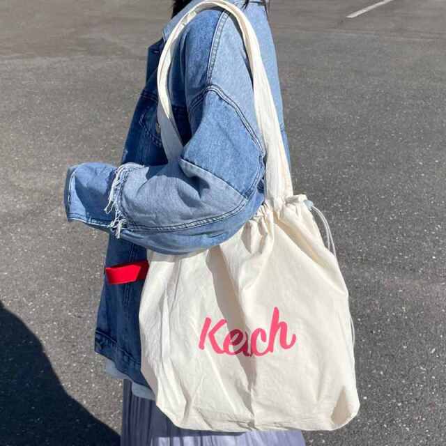 撥水配色ロゴトートバッグ