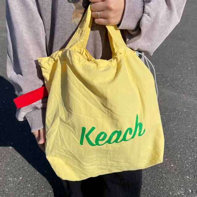 撥水配色ロゴトートバッグ