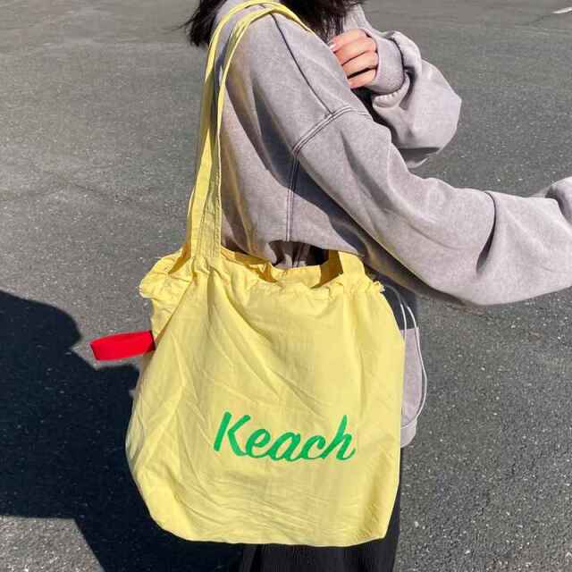 撥水配色ロゴトートバッグ