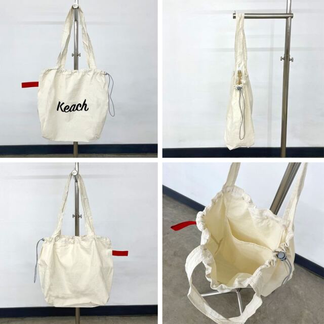 撥水配色ロゴトートバッグ