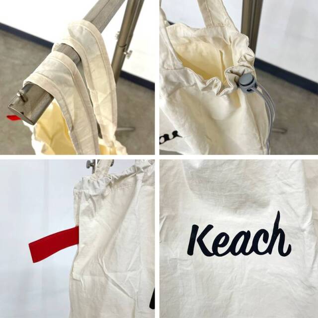 撥水配色ロゴトートバッグ