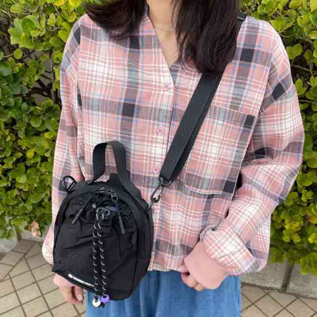 撥水配色ミニショルダーバッグ