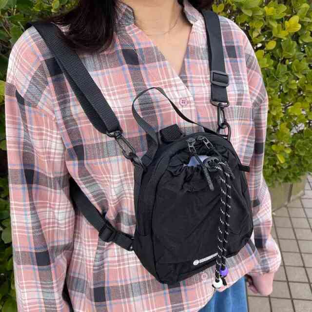 撥水配色ミニショルダーバッグ