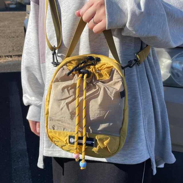 撥水配色ミニショルダーバッグ