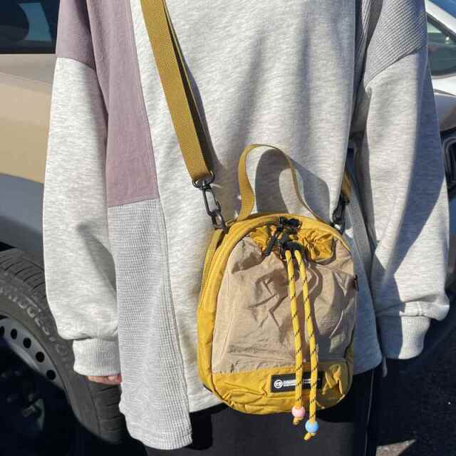 撥水配色ミニショルダーバッグ